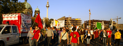 Demonstranten am 22.09.2007 in Berlin