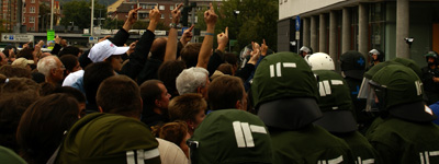 protest gegen nazifest